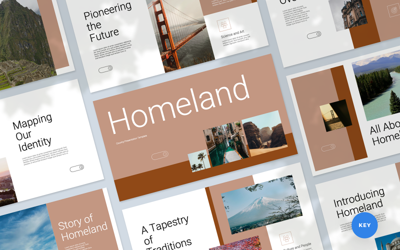 Шаблон презентации Homeland для Apple Keynote