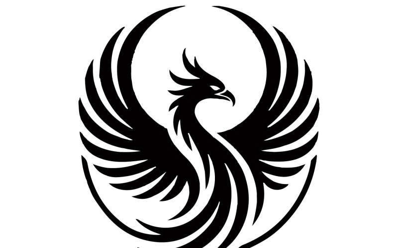 Design del logo di lusso del Phoenix Football Club in nero