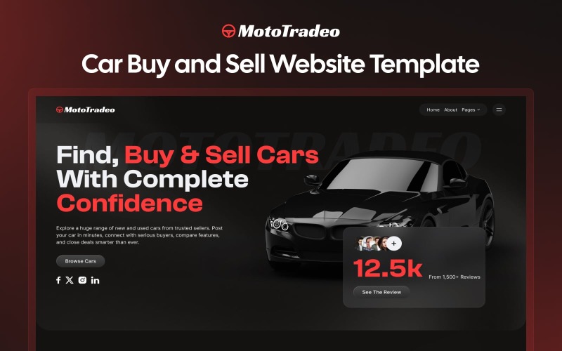 MotoTradep：汽车买卖 Next.js 模板