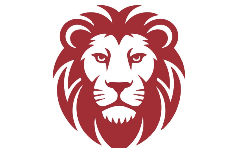 Anpassad modern lejonlogotypdesign i Bulldog Red för klädvarumärke