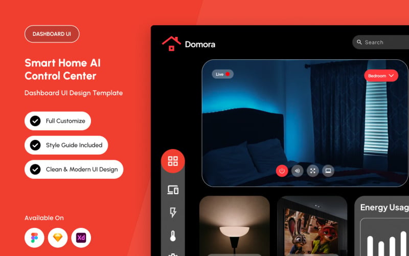 Domora — AI Smart Home Control Interface