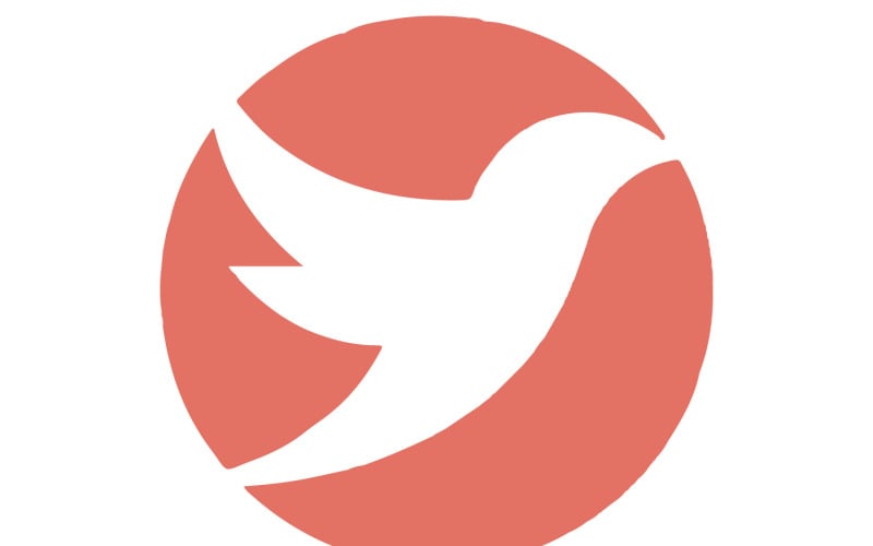 Minimal cirkulär Swift Bird-ikonen