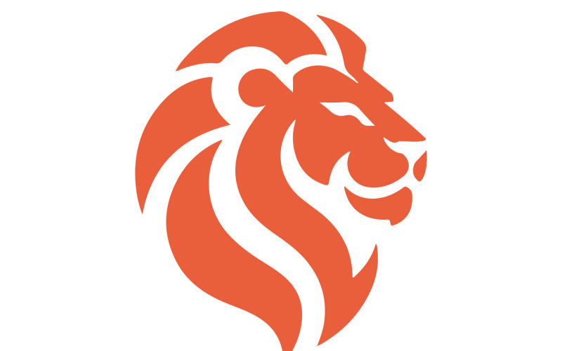 Modern geometrisk lejonlogotypdesign
