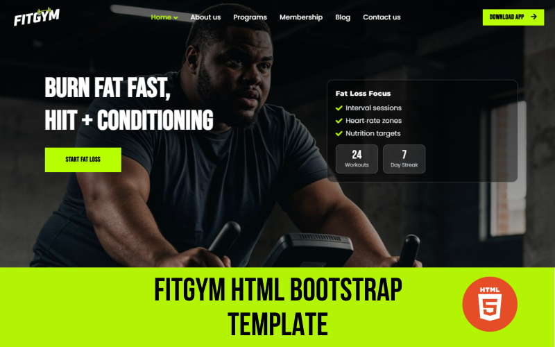 Fitgym - Современный HTML-шаблон фитнес-центра и тренажерного зала