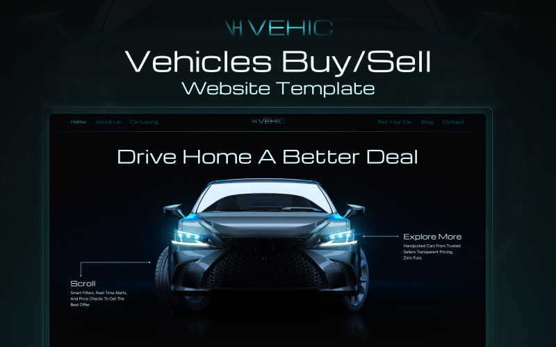 Vehic: Plantilla web Elementor para concesionarios de automóviles