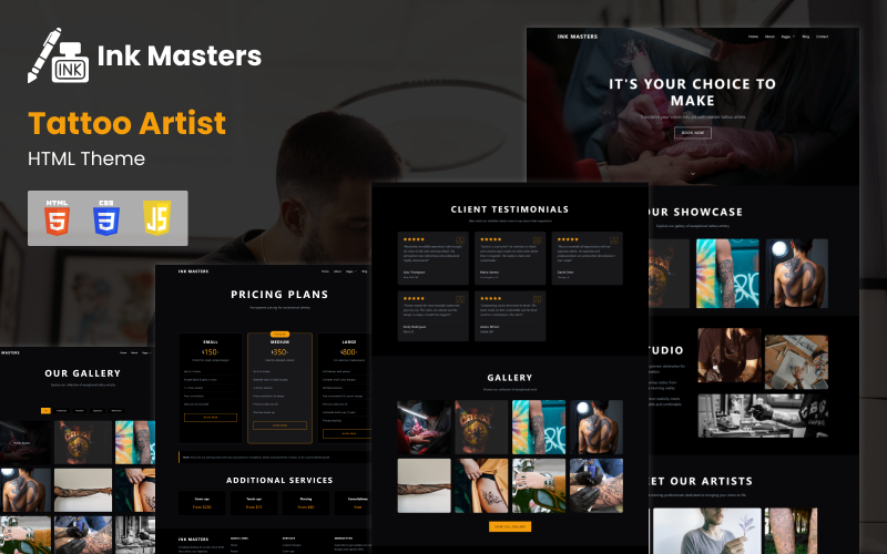 Inkmaster - HTML šablona pro tetovací umělce