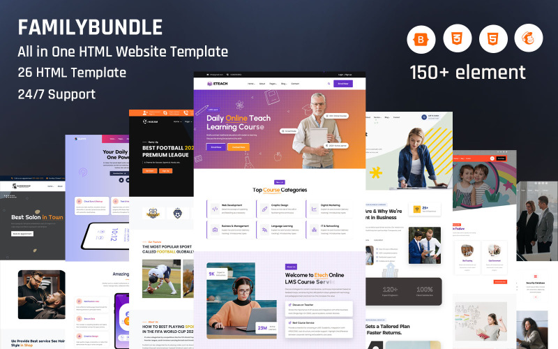 FamilyBundle – Een complete collectie premium HTML-sjablonen