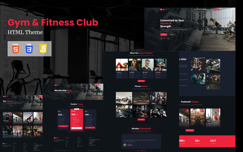 Fitzone - HTML-тема для тренажерного зала и фитнес-клуба