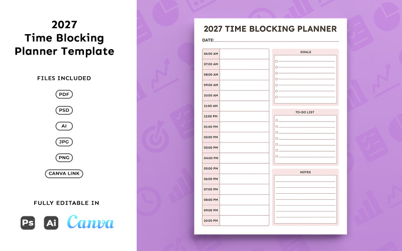 Zeitblockplaner 2027 für mehr Produktivität – Planung von Terminen und Aufgabenmanagement, minimales A4-Format
