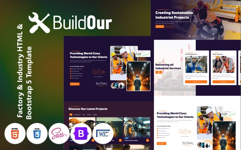 BuildOur - Factory & Industrial HTML & Bootstrap 5 Template