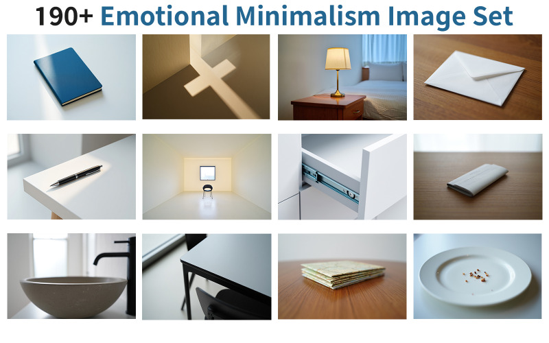 Conjunto com mais de 190 imagens de minimalismo emocional