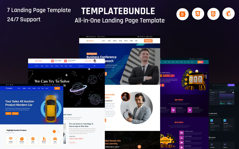 TemplateBundle – Raccolta di modelli di landing page premium