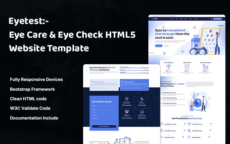 Eyetest - Eye Care HTML5 Website Template