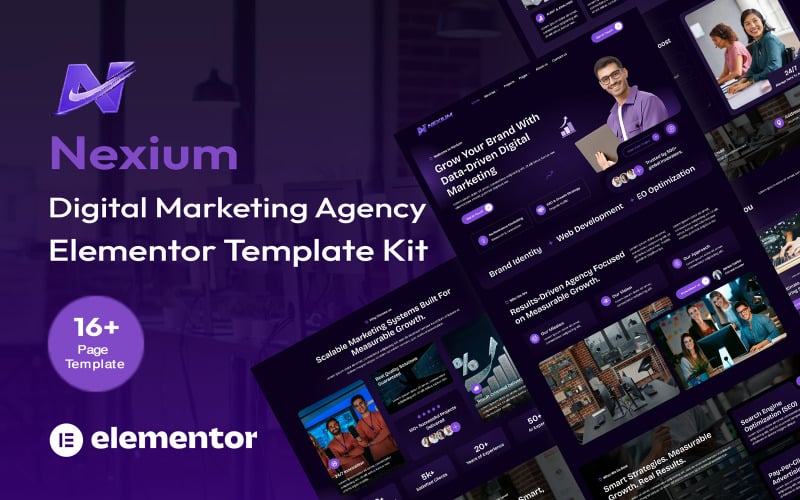 Nexium - Agenzia di marketing digitale Elementor Kit