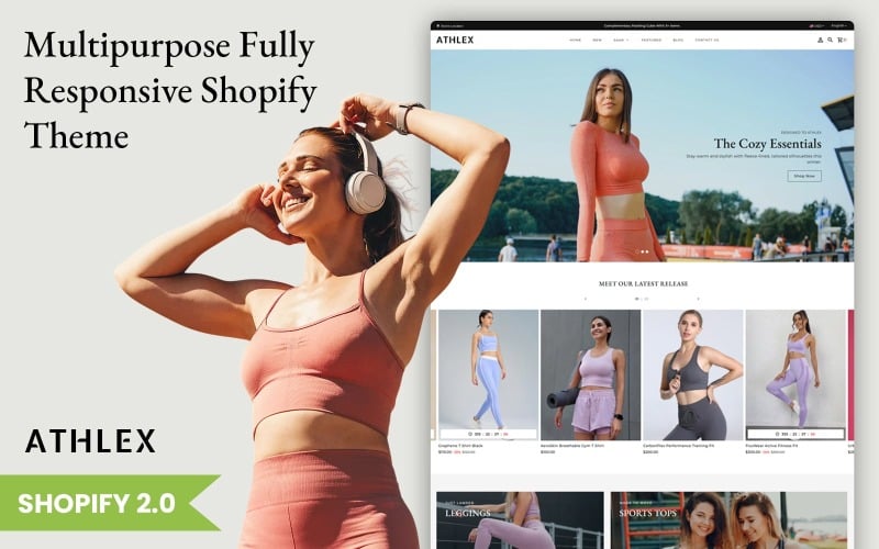 Athlex – Responsivt Shopify-tema för e-handel, träningskläder och mode