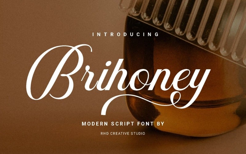 Brihoneyy - Carattere di scrittura moderno