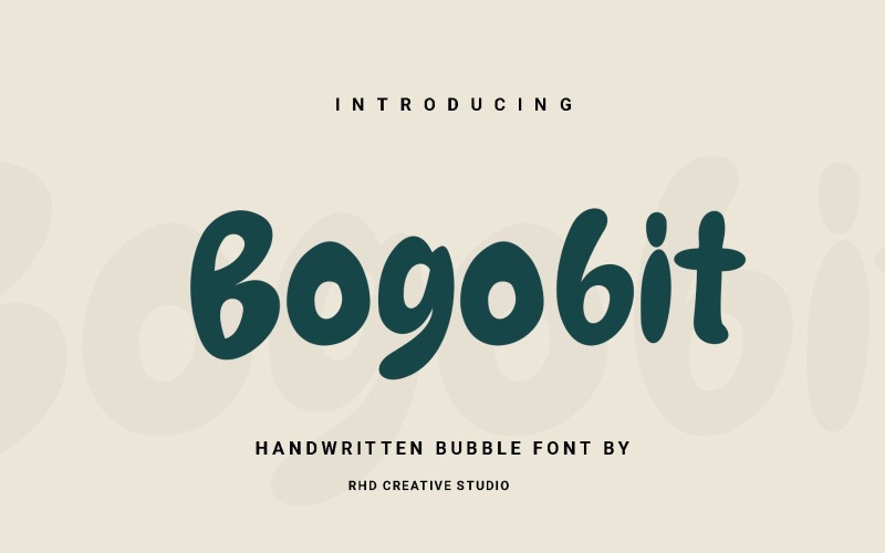 Bogobiit - Carattere a bolle scritto a mano