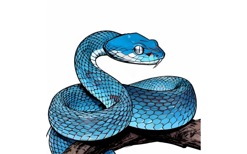 Wąż żmijowy niebieski Wąż żmijowy Niebieski Insularis 1 Ilustracja