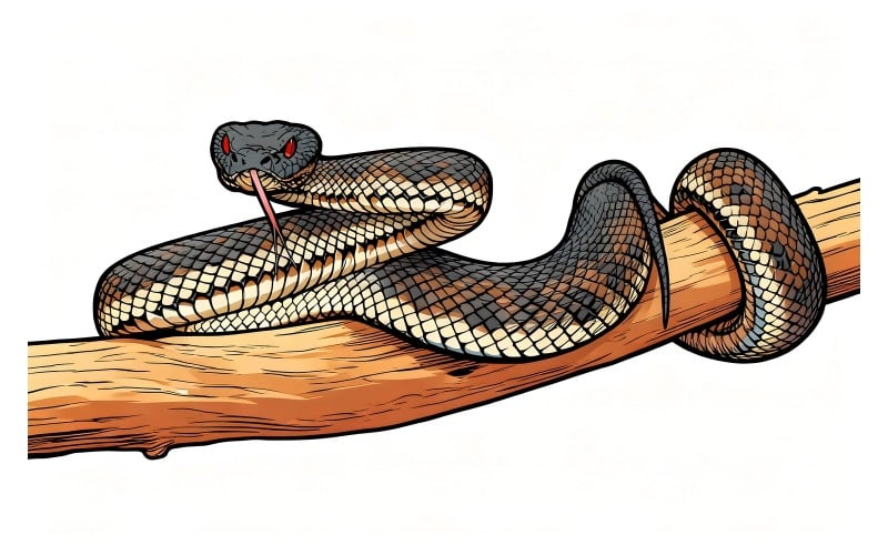 Zbliżenie węża 1 Ilustracja