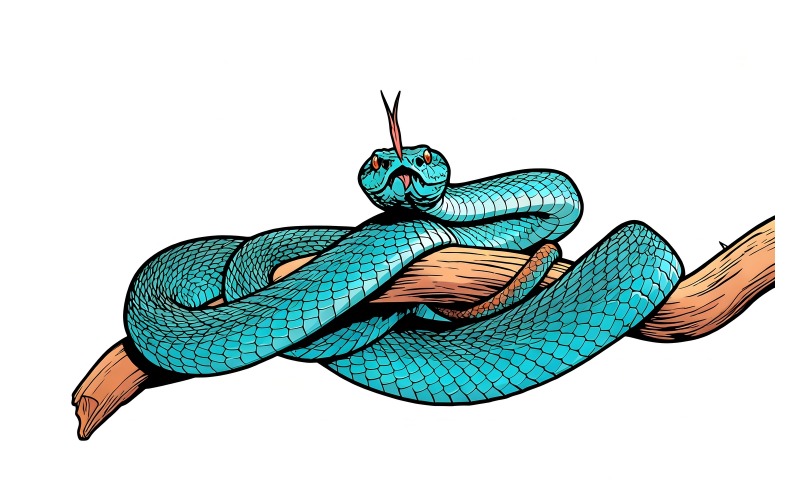 Zbliżenie ilustracji węża