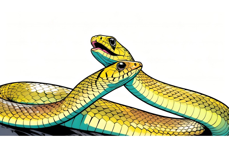 Ilustracja węży z bliska