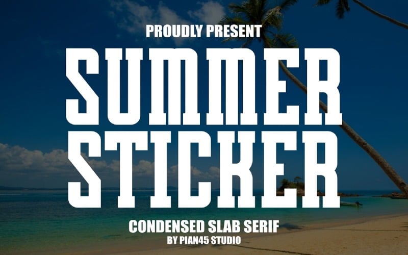 Adesivo estivo - Condensed Slab Serif