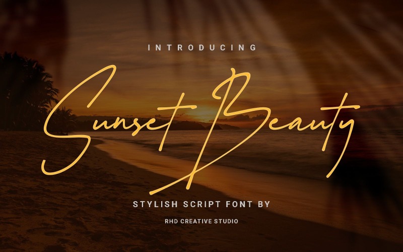 Suunset Beauty - Carattere di scrittura elegante