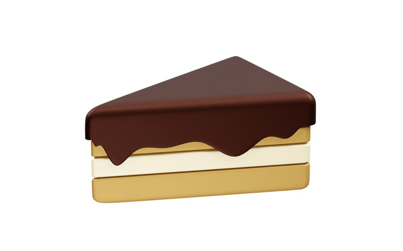 Illustrazione 3D dell'icona di una torta di compleanno