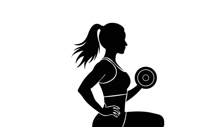 Kadın Fitness Uzmanı, Dambıl ile Lunge Egzersizi Yaparken, Güç Antrenmanı, Silüet