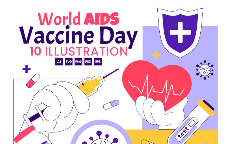 Illustration zum 10. Welt-AIDS-Impftag