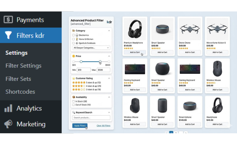 Kaddora 高级产品筛选器 – 适用于 WordPress 的 WooCommerce 搜索和筛选插件