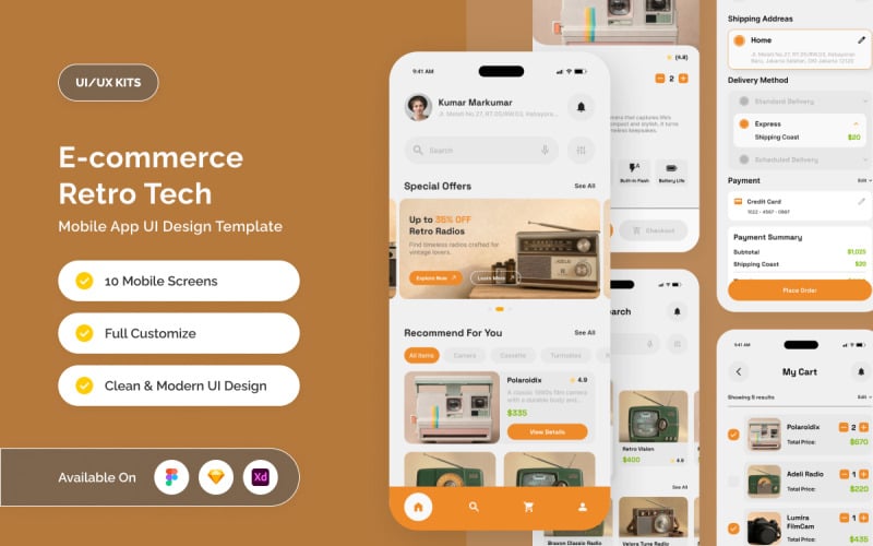 OldTechie - Retro Tech E-commerce UI Kit