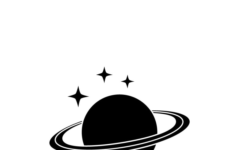 Icona vettoriale del pianeta Spazio – Simbolo di Urano per l'astronomia e il design del sistema solare