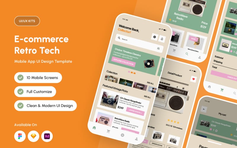 VintageHub - E-handel Retro Tech mobilapp