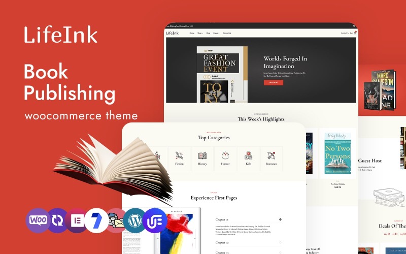 lifelnk - Bokpublicering Multifunktionellt WooCommerce-tema