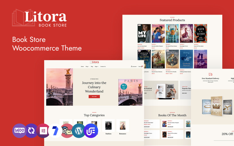 Litora - Boekhandel WooCommerce-thema
