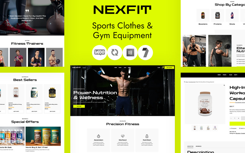 Nexfit - Motyw WordPress WooCommerce dla siłowni i fitnessu