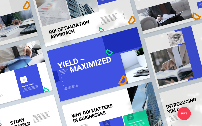 Megtérülési mutató PowerPoint prezentációs sablon