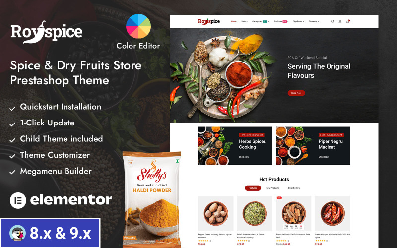 Royspice – Online-Gewürzshop (Prestashop Responsive Theme)