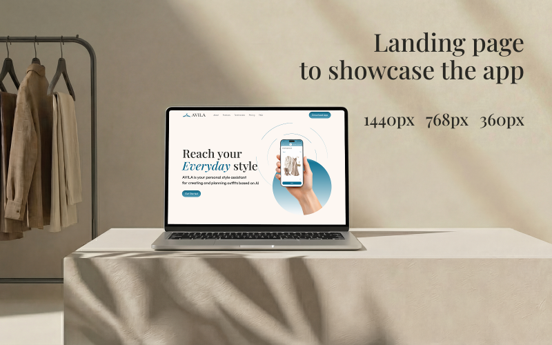 AVILA – Landing Page UI Template for Promoting Mobile App