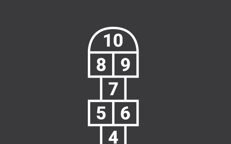 Gioco della campana disegnato sull'asfalto – Attività tradizionale all'aperto