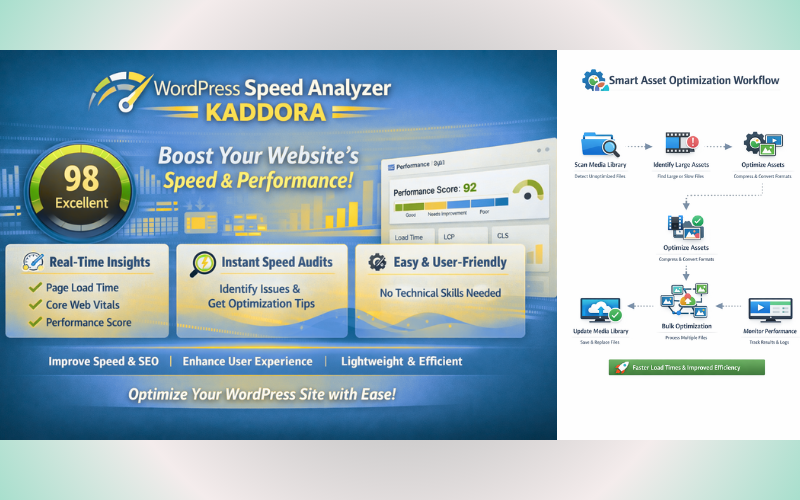 Kaddora WordPress 智能速度优化插件 – 提升性能和页面加载速度