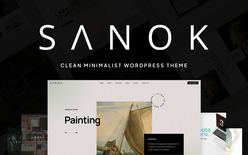 Sanok - Een strak, minimalistisch WordPress-thema voor één of meerdere pagina's