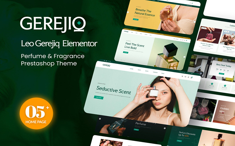 Tema de PrestaShop para perfumes y fragancias Leo Gerejiq Elementor