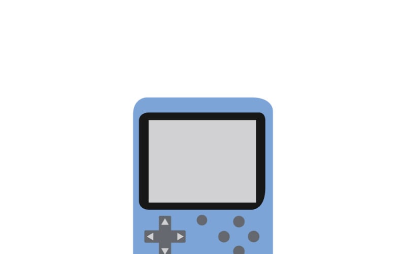 Icona vettoriale di una console di gioco portatile vintage – Clip art di giochi retrò portatili