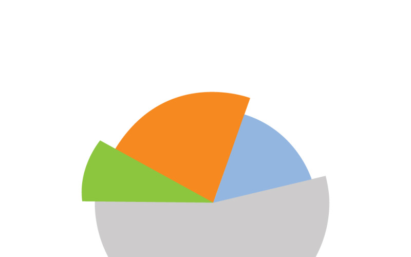 Icona vettoriale gratuita e colorata per grafico a torta – Diagramma circolare piatto per la visualizzazione dei dati