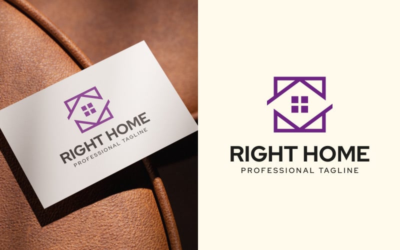 Conception de logo moderne pour la maison droite