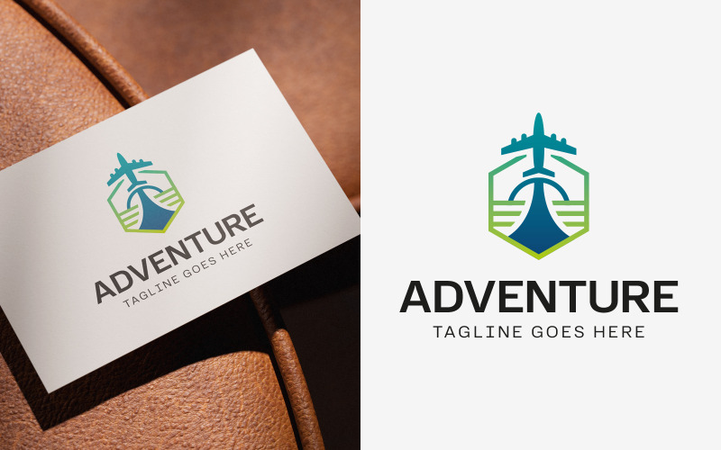 Ícone de logotipo de viagens de aventura