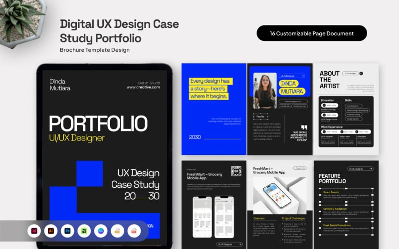 Brochure del portfolio di case study UX