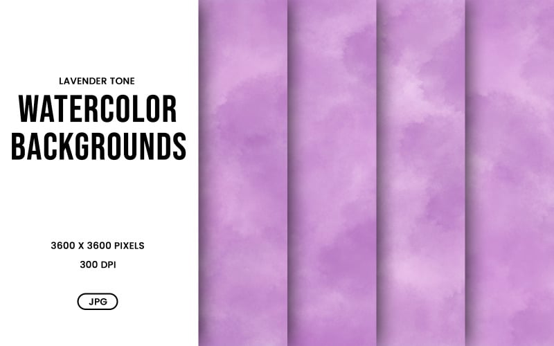 Conjunto de fondos de acuarela: papel digital abstracto en tono lavanda, colección de texturas.
